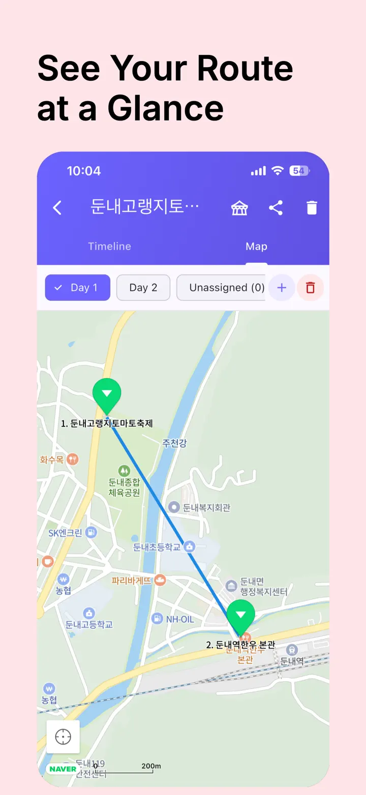 See Your Route at a Glance